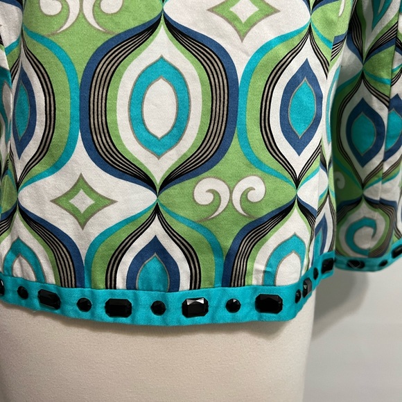 Silkland blazer jacket petite retro boho colorful lightweight may be a size M-L - Picture 10 of 12